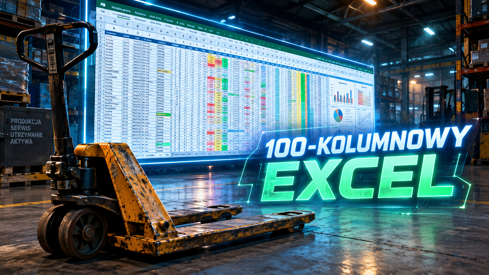 100-kolumnowy arkusz Excela w Utrzymaniu Ruchu